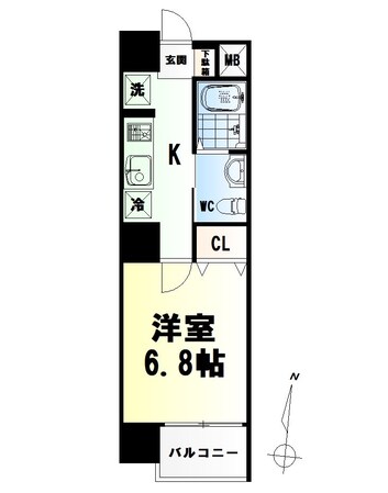 北仙台駅 徒歩7分 8階の物件間取画像